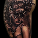 Tattoos - Masked woman portrait - 104374